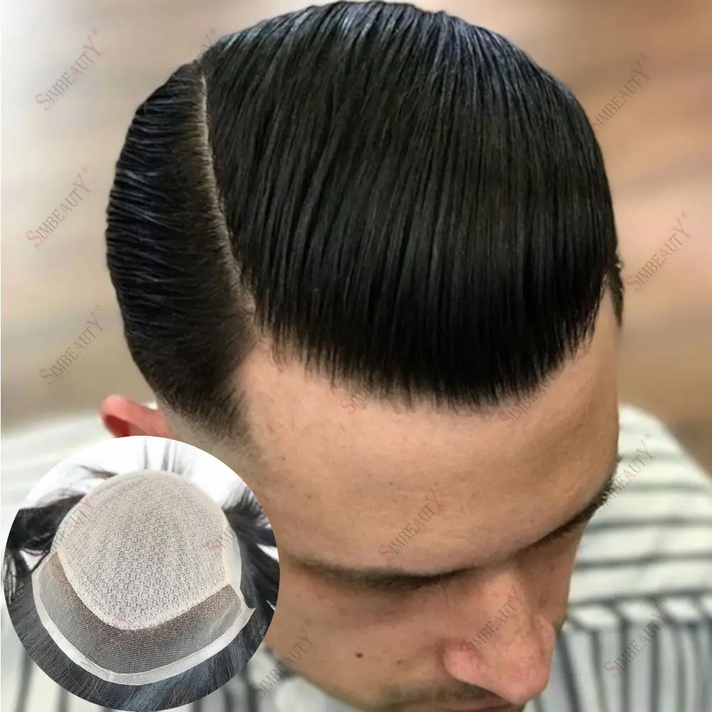 Natural Black Lace front Silk Top Men Wig100%Human Hair Toupee Invisiable Hairline I Lace Male Hair Replacement System Prosthesi
Natural Black Lace front Silk Top Men Wig100%Human Hair Toupee Invisiable Hairline I Lace Male Hair Replacement System Prosthesi