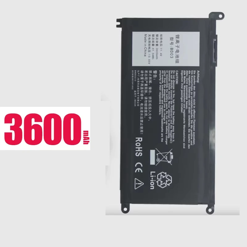 Аккумулятор для ноутбуков Dell Inspiron 7000, Inspiron 14, 15-wdxor, 7560, 7472, 7460, 3480, 5568, 7569, 5567, 5480, 5468, 7572, 5580, 3600 мАч
Аккумулятор для ноутбуков Dell Inspiron 7000, Inspiron 14, 15-wdxor, 7560, 7472, 7460, 3480, 5568, 7569, 5567, 5480, 5468, 7572, 5580, 3600 мАч