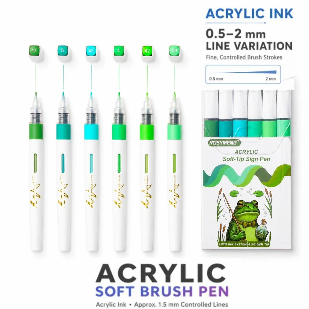 48/6 Colors Soft Tip Acrylic Color Marker Pens Brush Gel Pen for Rock Painting Making Drawing Stationery School Office Supplies
48/6 Colors Soft Tip Acrylic Color Marker Pens Brush Gel Pen for Rock Painting Making Drawing Stationery School Office Supplies