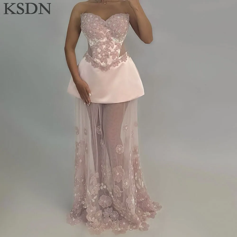 KSDN Evening Dresses 2025 Formal Strapless Appliques Illusion Gowns Special Occasion Sleeveless Dress Customzied Dress Vestidos
KSDN Evening Dresses 2025 Formal Strapless Appliques Illusion Gowns Special Occasion Sleeveless Dress Customzied Dress Vestidos