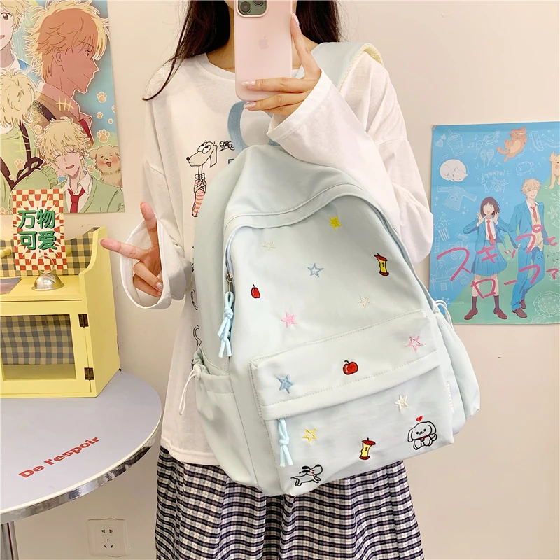 Nylon Embroidery Large Capacity Sweet Backpacks 2026 Hot Sale Simple Versatile Bag Student Commuting Versatile Fashion Backpacks
Nylon Embroidery Large Capacity Sweet Backpacks 2026 Hot Sale Simple Versatile Bag Student Commuting Versatile Fashion Backpacks