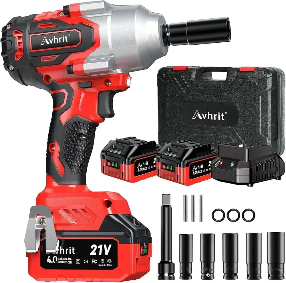 Avhrit AT850 Brushless Impact Wrench Cordless 850N.m 2200RPM w/2×4Ah Li-ion Battery-Heavy Duty Truck/Car Maintenance Kit
Avhrit AT850 Brushless Impact Wrench Cordless 850N.m 2200RPM w/2×4Ah Li-ion Battery-Heavy Duty Truck/Car Maintenance Kit