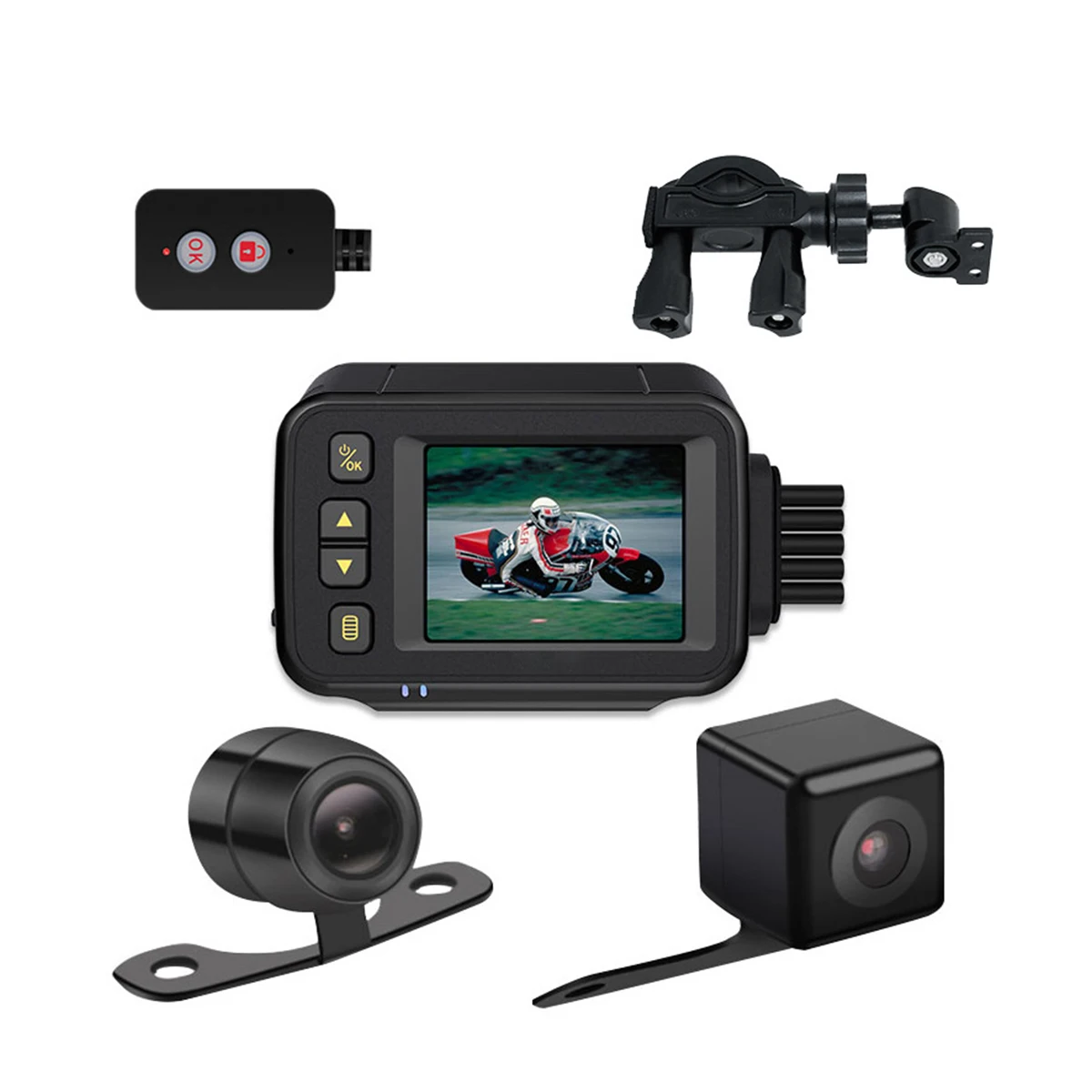 ABHI Motorcycle Dash Cam Front and Rear Car Camera, Waterproof Dual Dash Cam 120° Angle Motor Video Recorder 2" Dashboard Camera
ABHI Motorcycle Dash Cam Front and Rear Car Camera, Waterproof Dual Dash Cam 120° Angle Motor Video Recorder 2" Dashboard Camera