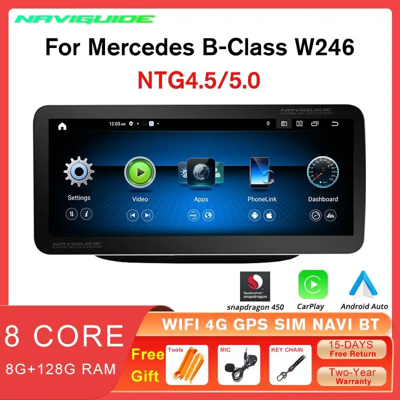 NAVIGUIDE 12.3" Car Radio For Benz W246 2011-2018 8+128GB GPS Navigation Stereo Multimedia Player Carplay Headunit 4G+128G
NAVIGUIDE 12.3" Car Radio For Benz W246 2011-2018 8+128GB GPS Navigation Stereo Multimedia Player Carplay Headunit 4G+128G