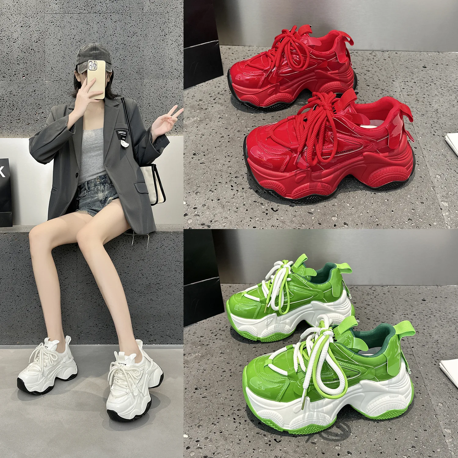 Fashionable Thick Bottom Dad Shoes Women's Spring 2026 New Style Heightening Versatile Super Popular Casual Shoes
Fashionable Thick Bottom Dad Shoes Women's Spring 2026 New Style Heightening Versatile Super Popular Casual Shoes