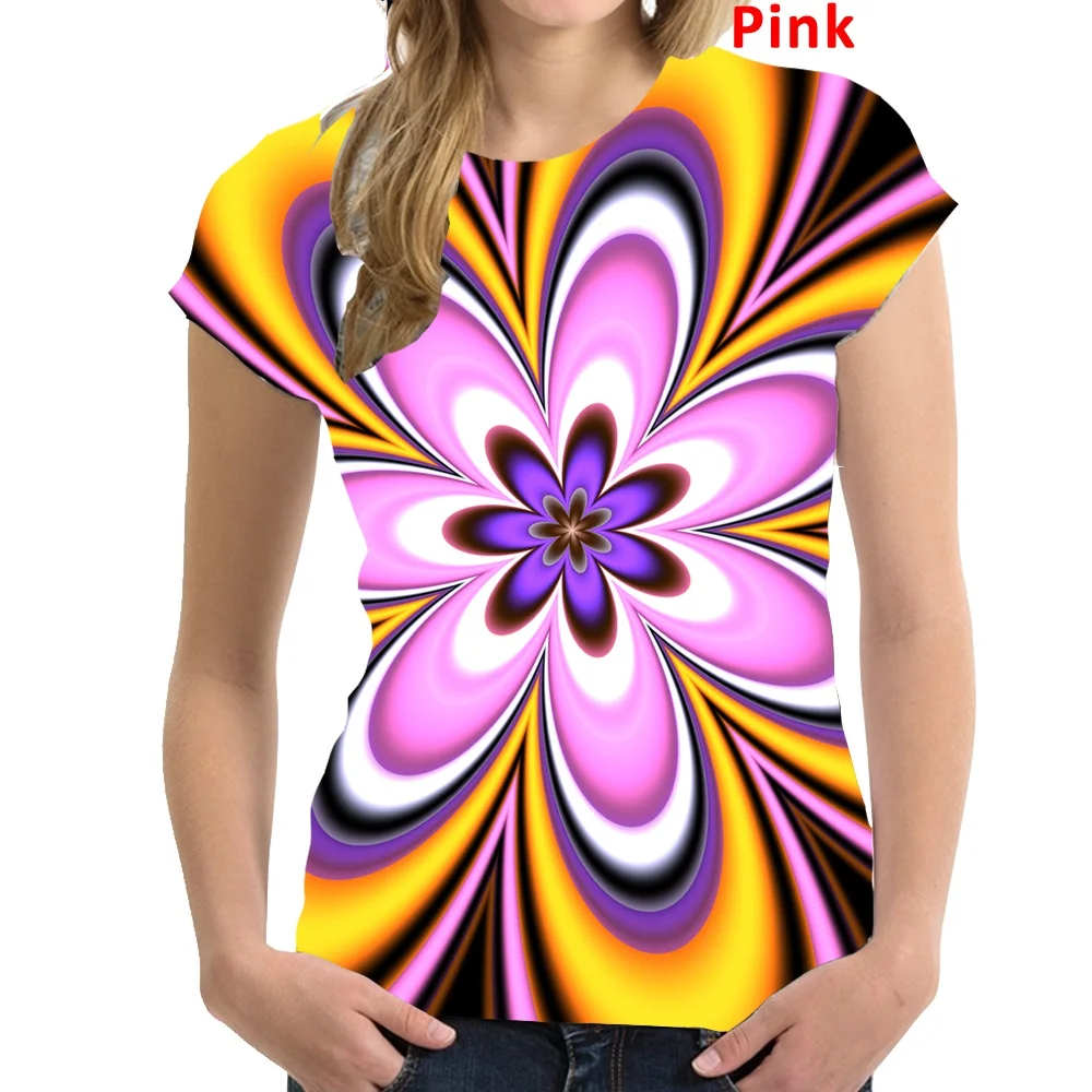 Women Short Sleeve Abstract Pattern Printed T-Shirts Summer New Fashion Flowers O-Neck Tops
Women Short Sleeve Abstract Pattern Printed T-Shirts Summer New Fashion Flowers O-Neck Tops