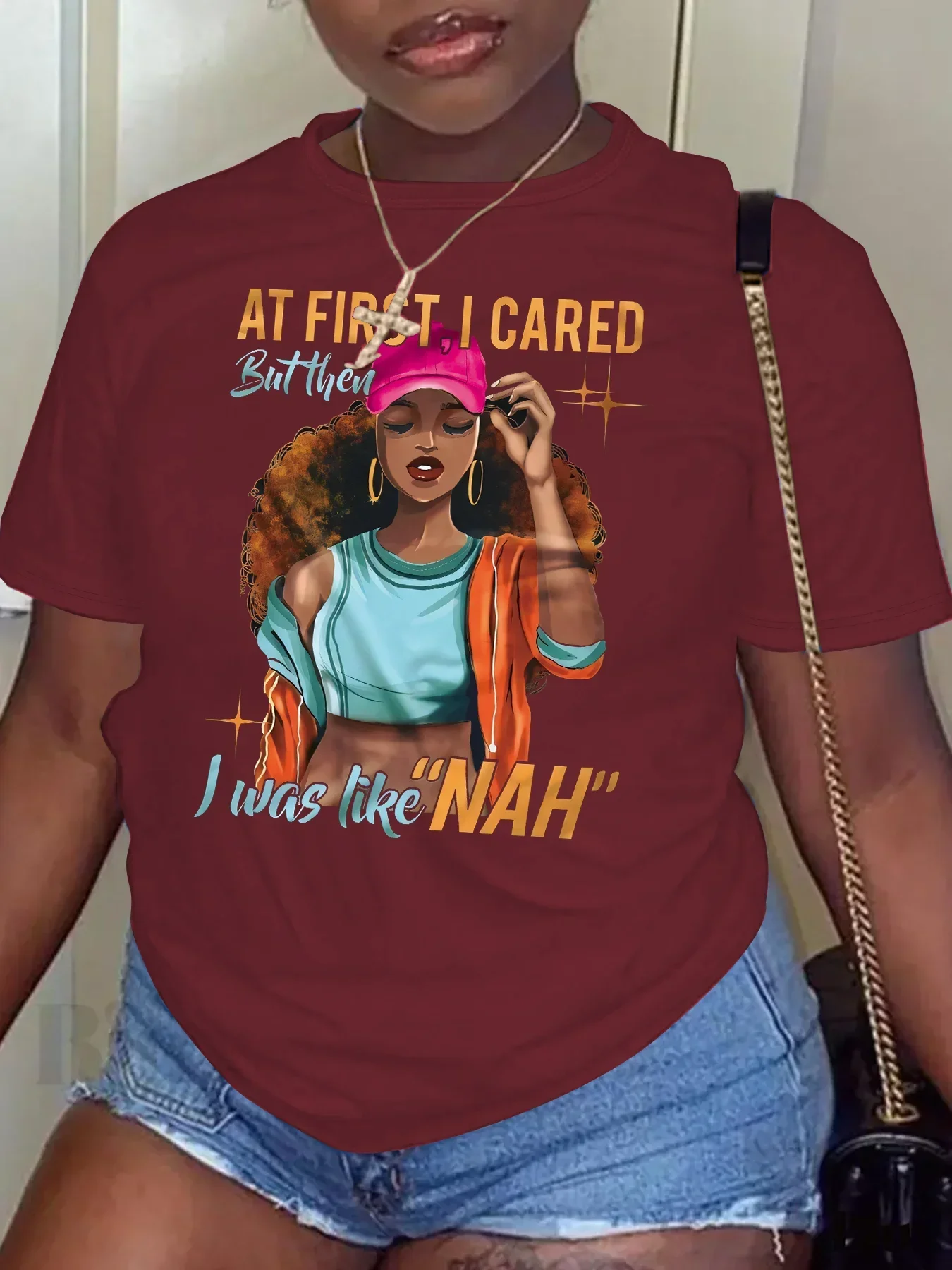 Plus Size Women's Summer Casual Short Sleeve Round Neck Top T-Shirt Printed Graphic JUJAS LIKE NAH Plus Size Fashion T-Shirt
Plus Size Women's Summer Casual Short Sleeve Round Neck Top T-Shirt Printed Graphic JUJAS LIKE NAH Plus Size Fashion T-Shirt