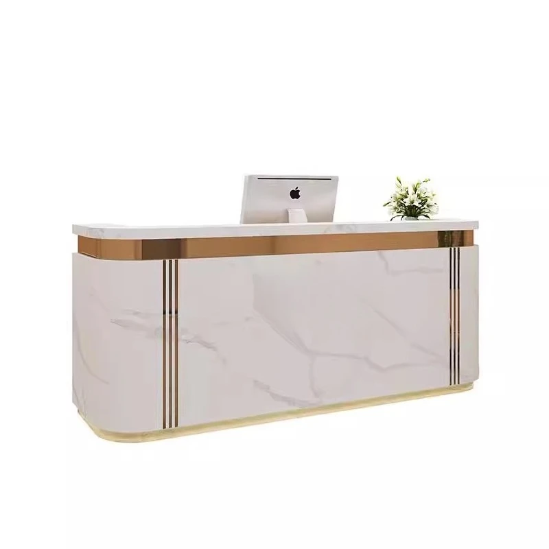dd-Salon Reception Desk with Large Surface Reception Counter Front Desk in White and Gold High Gloss Reception Desk@
dd-Salon Reception Desk with Large Surface Reception Counter Front Desk in White and Gold High Gloss Reception Desk@