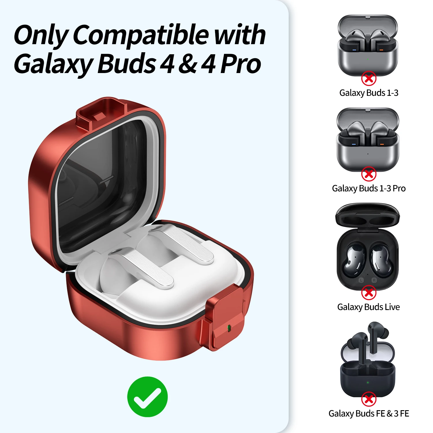 New for Samsung Buds4/buds4Pro Wireless Earbuds cover for Samsung Buds 4/buds 4Pro Shockproof Shell Case Protective Sleeve
New for Samsung Buds4/buds4Pro Wireless Earbuds cover for Samsung Buds 4/buds 4Pro Shockproof Shell Case Protective Sleeve