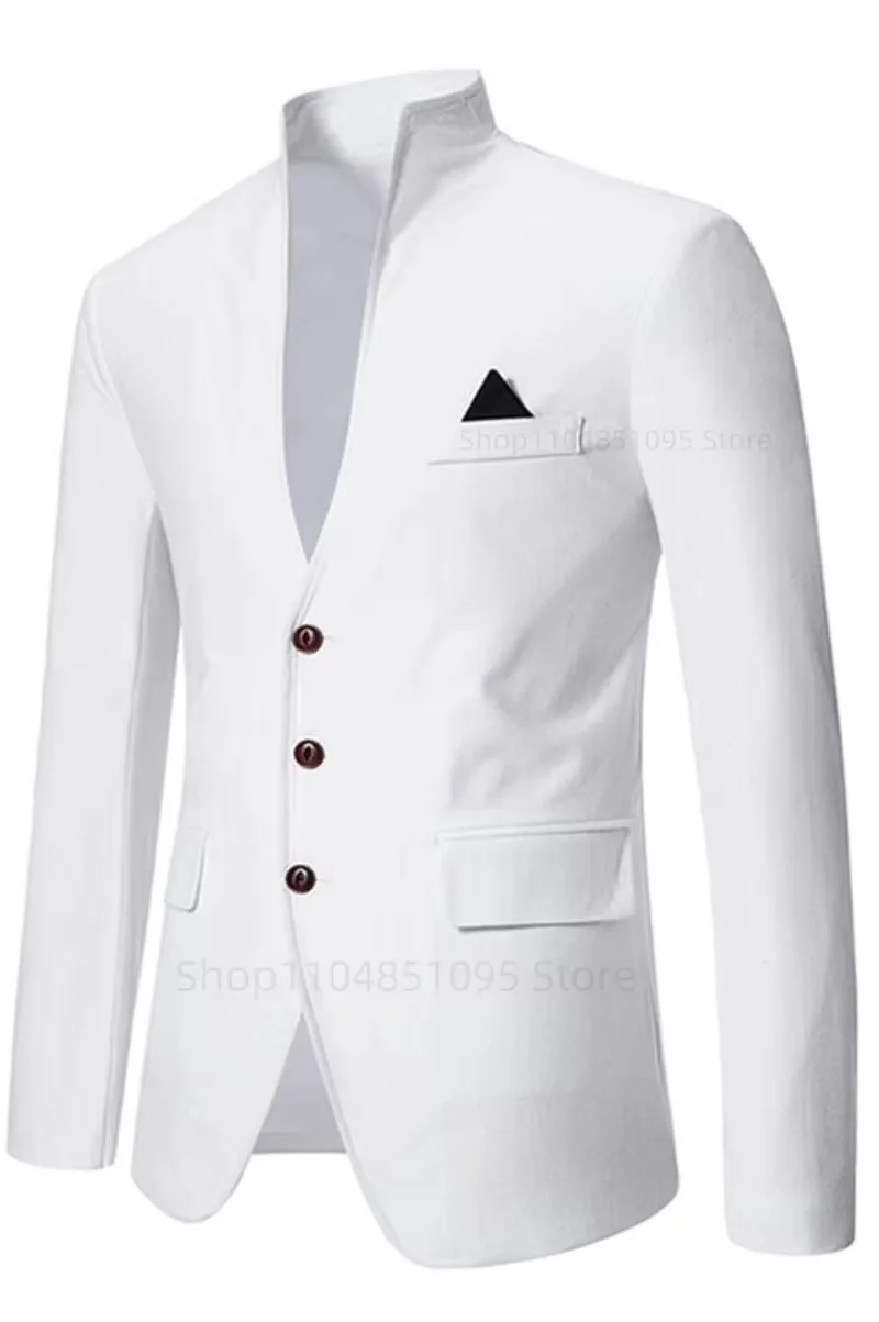 High Quality White Men's Suit Blazer Business Slim Fit Single Buttons Suits Jacket Men Casual Fashion Wedding Groom Tuxedo Coat
High Quality White Men's Suit Blazer Business Slim Fit Single Buttons Suits Jacket Men Casual Fashion Wedding Groom Tuxedo Coat