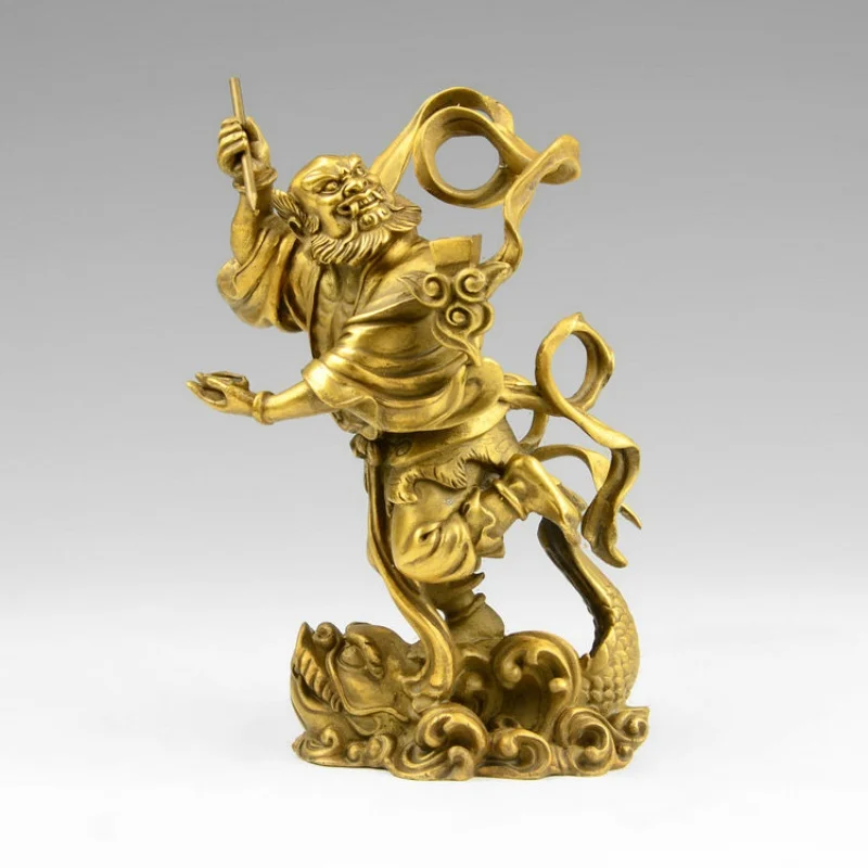 Traditional Chinese retro brass Kuixing figure statue ornament home office study desktop decoration Chinese style handicraft
Traditional Chinese retro brass Kuixing figure statue ornament home office study desktop decoration Chinese style handicraft