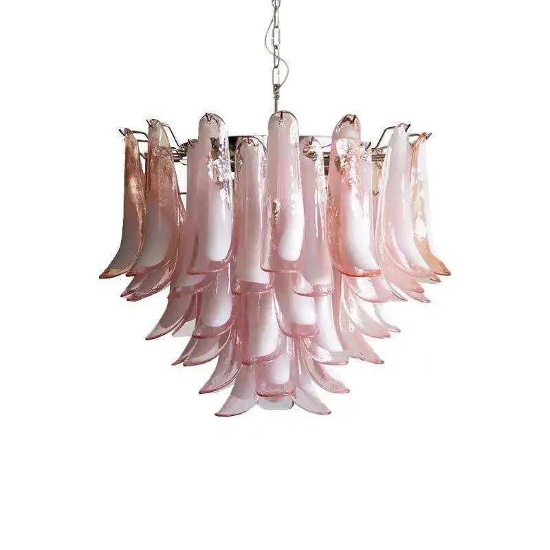 Bedroom light romantic pink, living room dining room glass chandelier
Bedroom light romantic pink, living room dining room glass chandelier