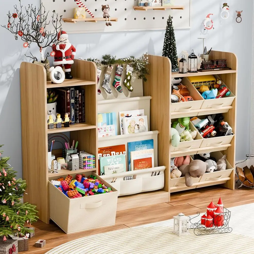 Large Bookshelf with 7 Removable Bins, Baby Bookshelf and Toy Storage, 4-Tier for Kids Room, Playroom, Classroom, 51 inch, Burly
Large Bookshelf with 7 Removable Bins, Baby Bookshelf and Toy Storage, 4-Tier for Kids Room, Playroom, Classroom, 51 inch, Burly