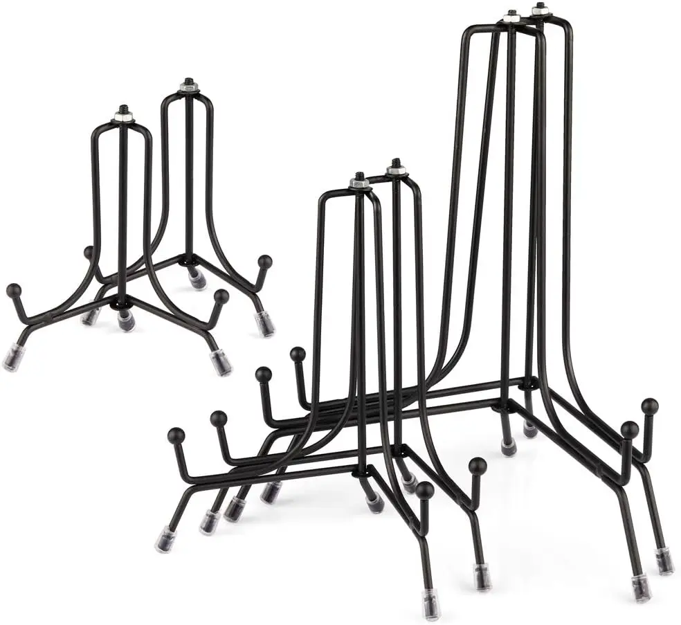 6 Pack Anti-Slip Plate Stands for Display, 3 Sizes 4 6 8 Inch, Black Iron Wire Easel Frame for Pictures, Plates, and Table Art
6 Pack Anti-Slip Plate Stands for Display, 3 Sizes 4 6 8 Inch, Black Iron Wire Easel Frame for Pictures, Plates, and Table Art