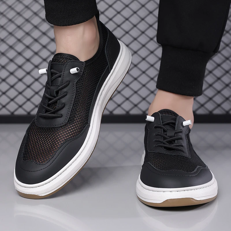 Front Hollow Design Men Mesh Running Shoes Enhanced Breathable Effect Soft Sole Daily Sport Footwear
Front Hollow Design Men Mesh Running Shoes Enhanced Breathable Effect Soft Sole Daily Sport Footwear