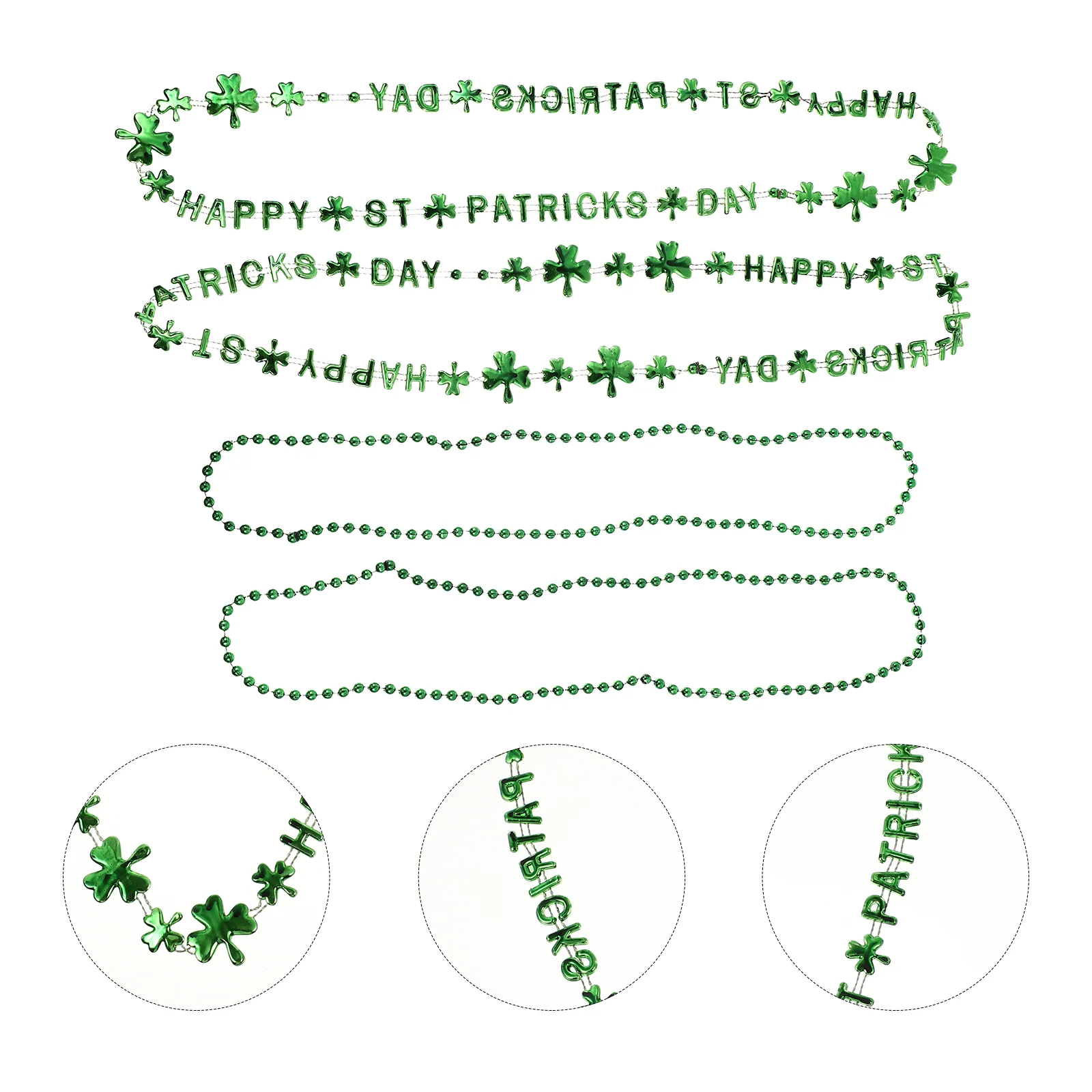 Necklace Beads Pendant Shamrock Chain Decorative St Patrick's Day Festival Jewelry Party
Necklace Beads Pendant Shamrock Chain Decorative St Patrick's Day Festival Jewelry Party