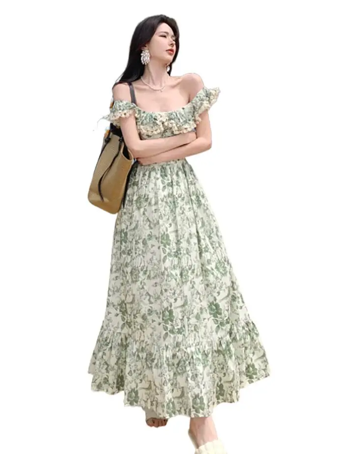 Brand Sweet Fashion women lace Ruffled printed long dress,Bohemian High Waist Holiday Flower Dress Large size cotton dress
Brand Sweet Fashion women lace Ruffled printed long dress,Bohemian High Waist Holiday Flower Dress Large size cotton dress