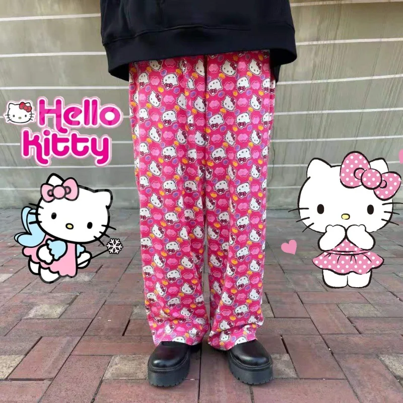 Anime Pants Womens Autumn Hello Kitty Wide Leg Pants Cute Loose High Waist Drop Feel Winter Plush Versatile Loose Casual Pants
Anime Pants Womens Autumn Hello Kitty Wide Leg Pants Cute Loose High Waist Drop Feel Winter Plush Versatile Loose Casual Pants