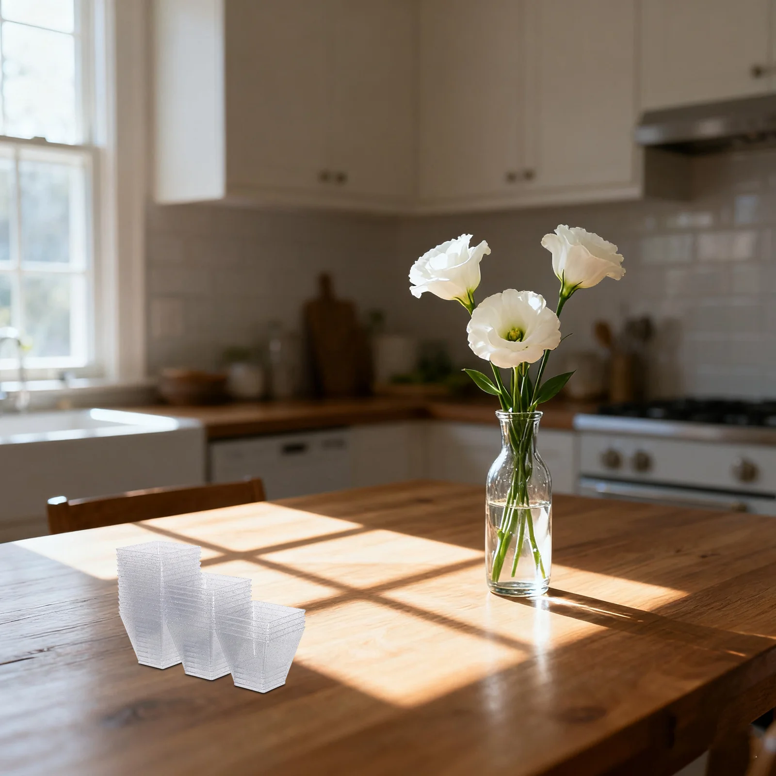 25Pcs Silver Glitter Square Dessert Cups Clear Plastic 60ml Mini Mousse Pudding Cups for Yogurt Parfait Snack Serving
25Pcs Silver Glitter Square Dessert Cups Clear Plastic 60ml Mini Mousse Pudding Cups for Yogurt Parfait Snack Serving