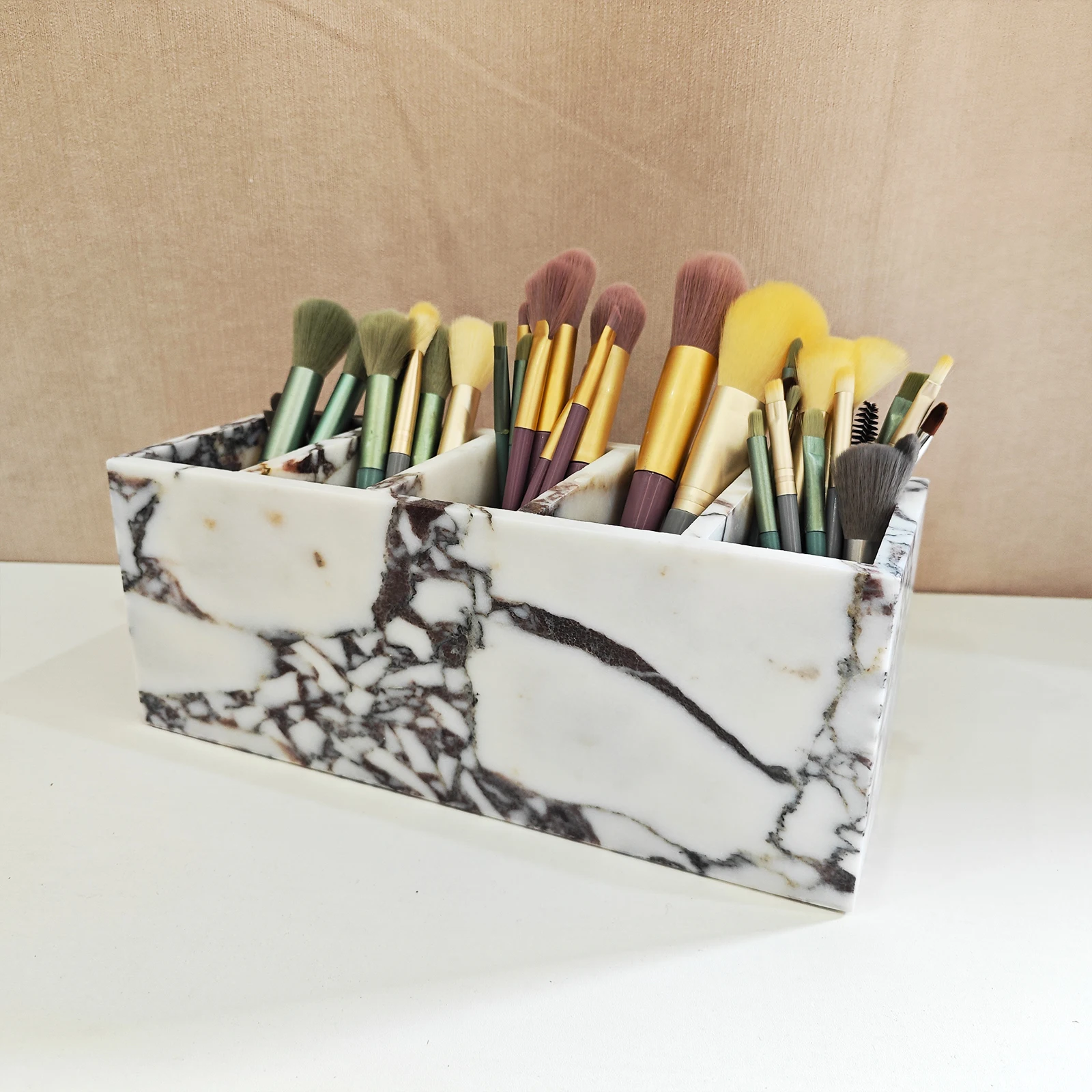 Natural Marble Pencil Pen Holder, Double Layer Desk Organizer,Office Supplies Storage ,Desktop Stationary, Makeup Brush Holder
Natural Marble Pencil Pen Holder, Double Layer Desk Organizer,Office Supplies Storage ,Desktop Stationary, Makeup Brush Holder