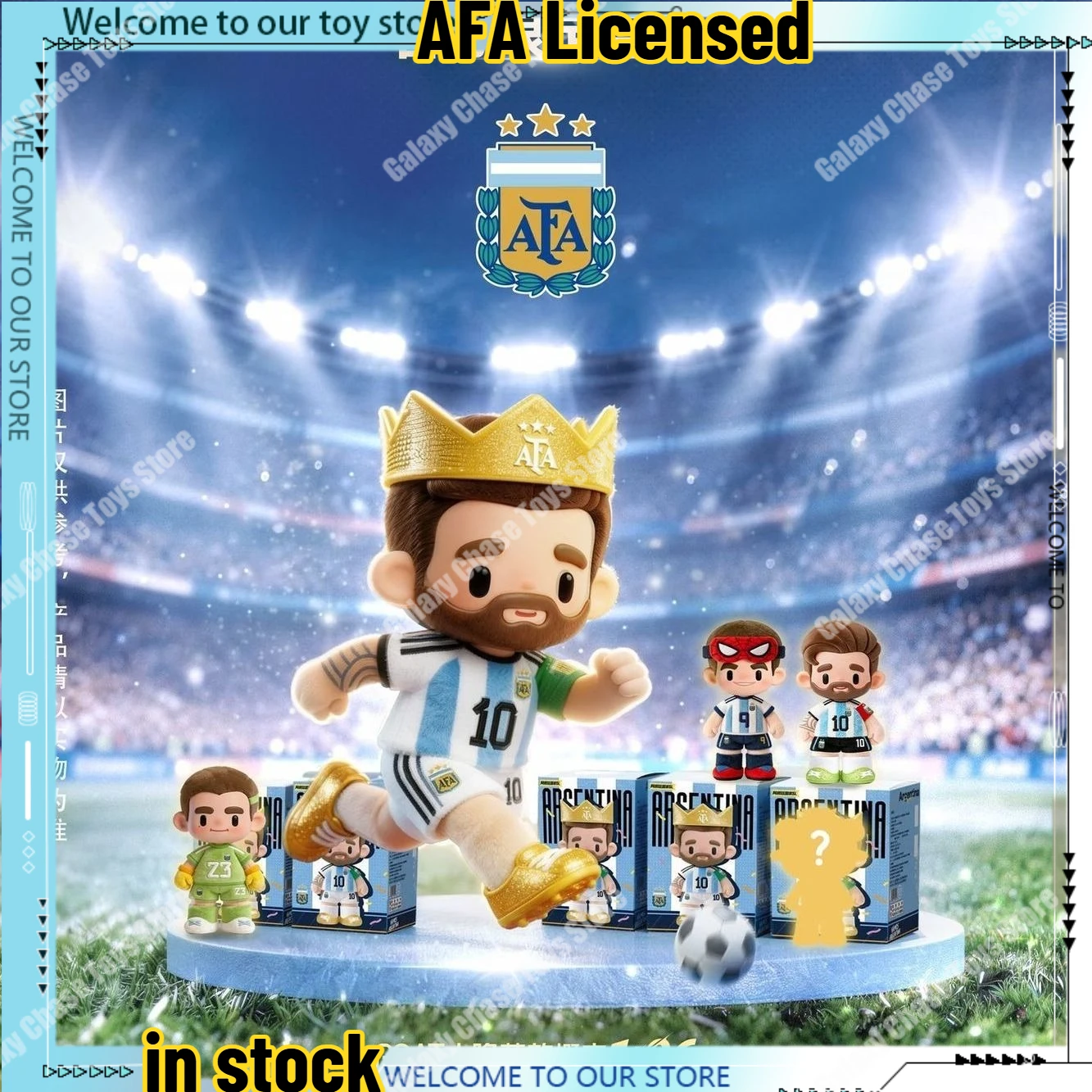 Official AFA Licensed Argentina National Team Messi Blind Box Vinyl Plush Doll Keychain Messi Enzo Martinez Figure Toy Gifts
Official AFA Licensed Argentina National Team Messi Blind Box Vinyl Plush Doll Keychain Messi Enzo Martinez Figure Toy Gifts