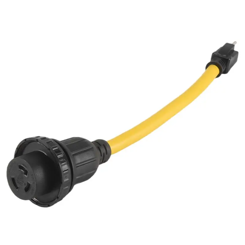 Кабель-адаптер питания A71P Nema 5-15P (штекер) на L5-30R (гнездо), для генератора, 30 А на 15 А, бытовой, с американской вилкой, желтый
Кабель-адаптер питания A71P Nema 5-15P (штекер) на L5-30R (гнездо), для генератора, 30 А на 15 А, бытовой, с американской вилкой, желтый