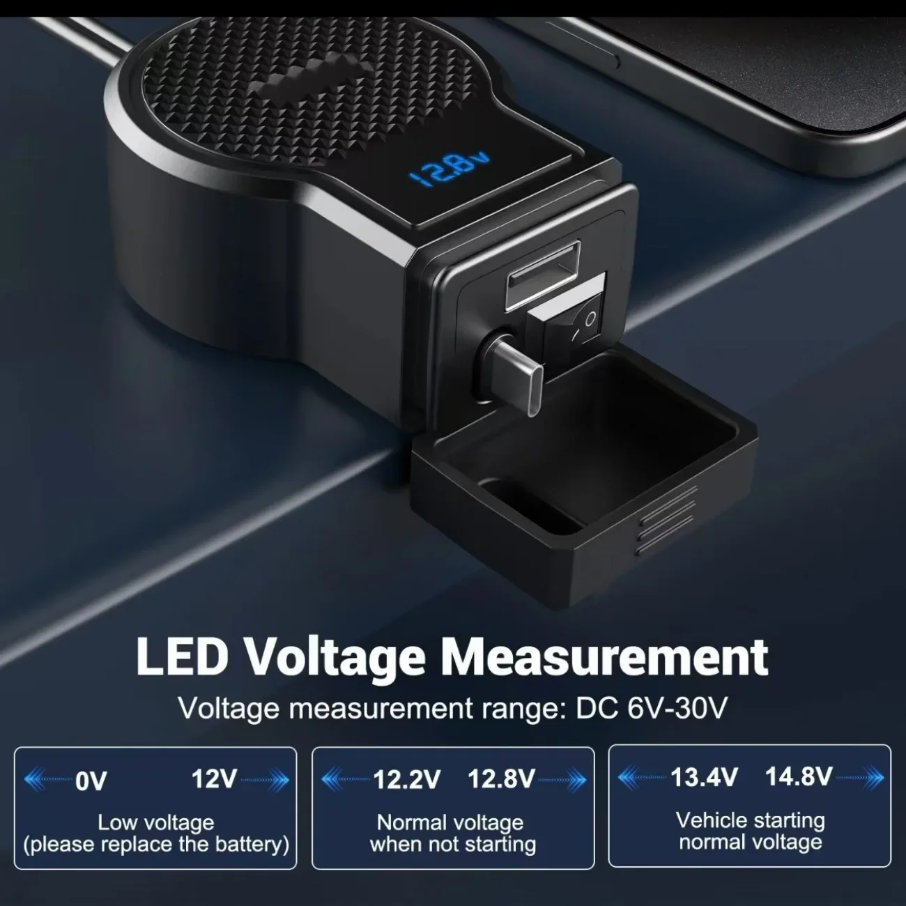 72W Retractable Motorcycle Charger PD QC4.0 Fast Charger Power Adapter Socket with Switch Waterproof Digital Voltmeter
72W Retractable Motorcycle Charger PD QC4.0 Fast Charger Power Adapter Socket with Switch Waterproof Digital Voltmeter