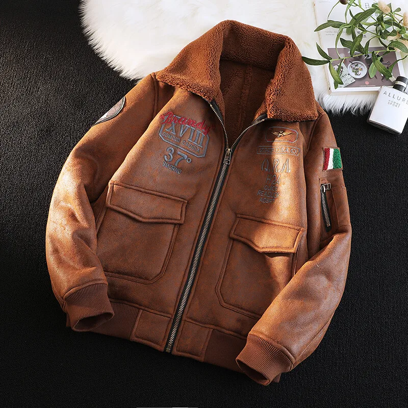 Men's Winter Thiened Suede Fur Jaet Lamb Velvet Lined One-Piece Outerwear Straight Cut Casual Faion Youthful Sle Zipp...
Men's Winter Thiened Suede Fur Jaet Lamb Velvet Lined One-Piece Outerwear Straight Cut Casual Faion Youthful Sle Zipp...