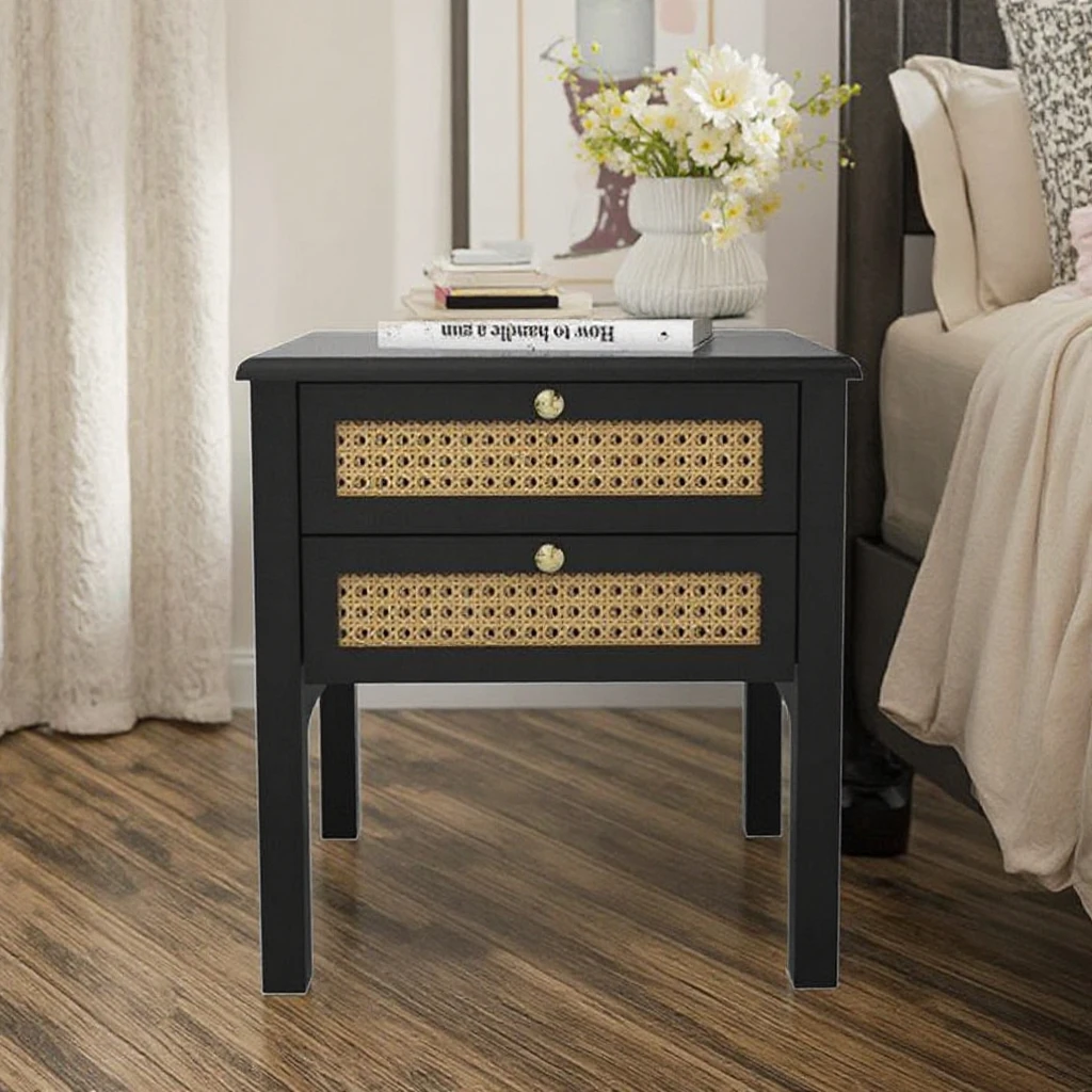 Luxury Adjustable Oak Bedside Table Contemporary Rattan Wooden Nightstand Solid Wood with Melamine & MDF for Home School Bedroom
Luxury Adjustable Oak Bedside Table Contemporary Rattan Wooden Nightstand Solid Wood with Melamine & MDF for Home School Bedroom