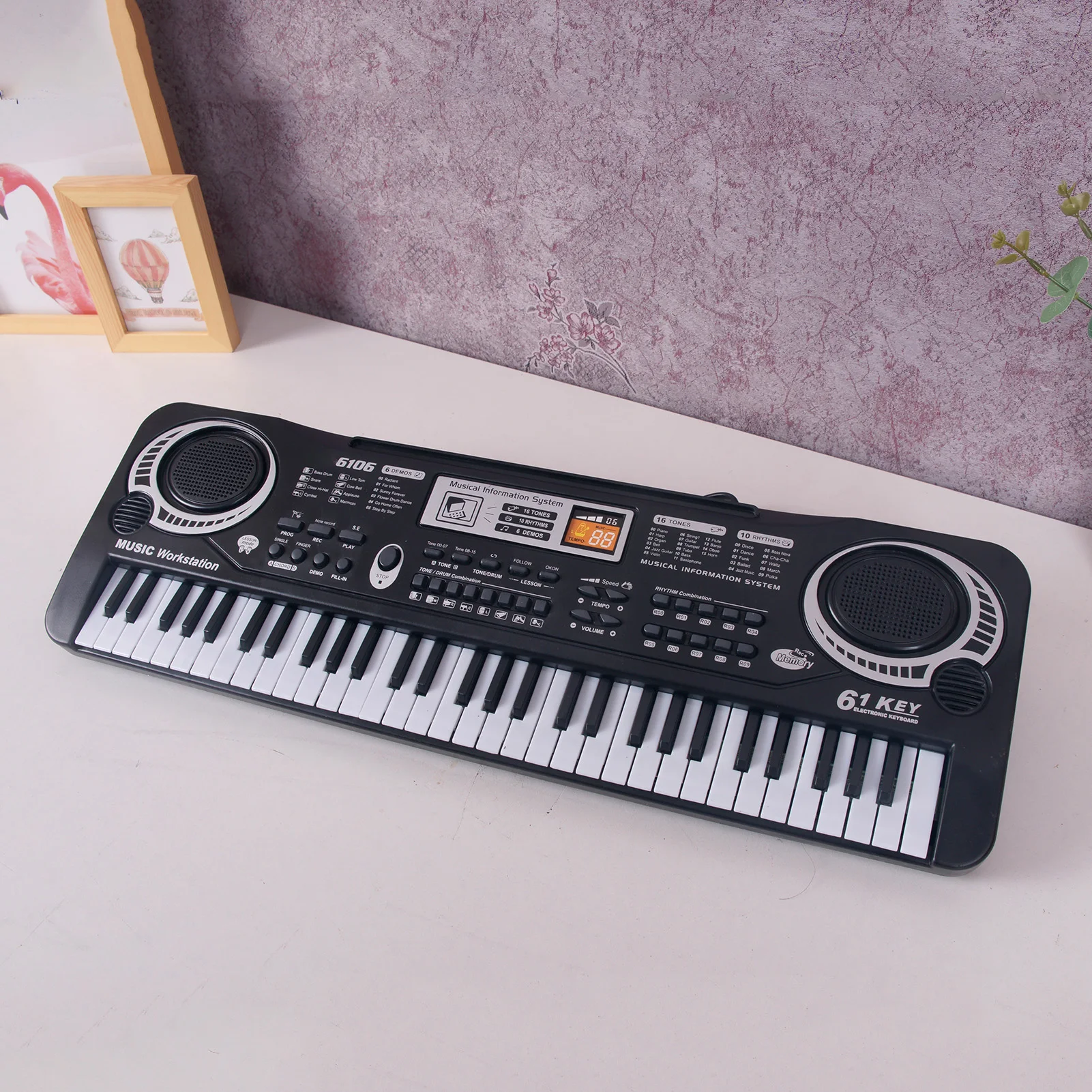 Electronic Keyboard 61 Keys Black Digital Music Electronic Keyboard Electric Piano Kids Musical Instrument Musical Instrument 
Electronic Keyboard 61 Keys Black Digital Music Electronic Keyboard Electric Piano Kids Musical Instrument Musical Instrument