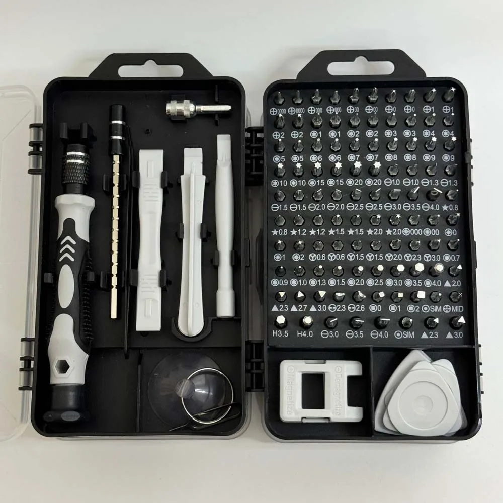Precision 115 in 1 Screwdriver Set Screw Nuts Bits Kit Disassembly Multi-bits Screwdriver with Box Multi-function
Precision 115 in 1 Screwdriver Set Screw Nuts Bits Kit Disassembly Multi-bits Screwdriver with Box Multi-function
