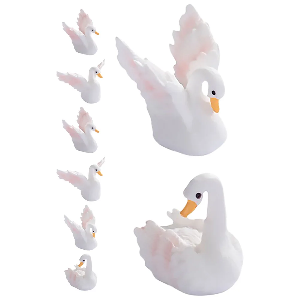 8pcs Swan Figurines Resin Statue for Garden Lawn Desktop Models DIY Terrarium Crafts Ornament Lightweight
8pcs Swan Figurines Resin Statue for Garden Lawn Desktop Models DIY Terrarium Crafts Ornament Lightweight