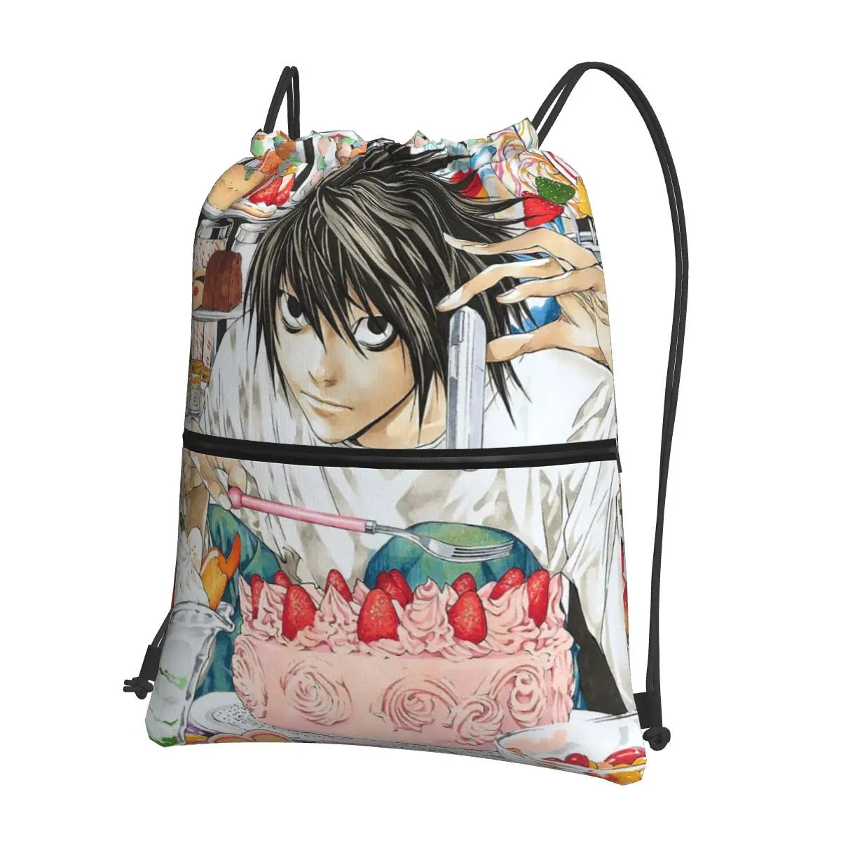Deaths Notes Ryuk Anime Backpacks Casual Drawstring Bundle Pocket Sports Bag Book Bags for Man Woman School
Deaths Notes Ryuk Anime Backpacks Casual Drawstring Bundle Pocket Sports Bag Book Bags for Man Woman School