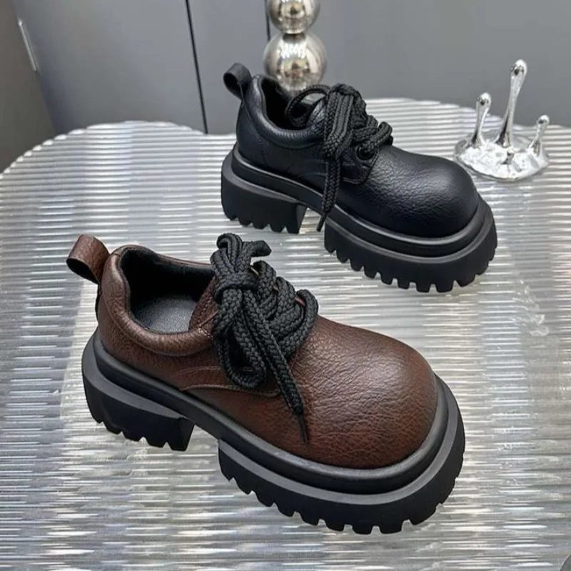 New Thick-soled, Fashionable and Height-increasing College-style Leather Shoes for Spring/Autumn 2026, Retro Casual Single Shoes
New Thick-soled, Fashionable and Height-increasing College-style Leather Shoes for Spring/Autumn 2026, Retro Casual Single Shoes