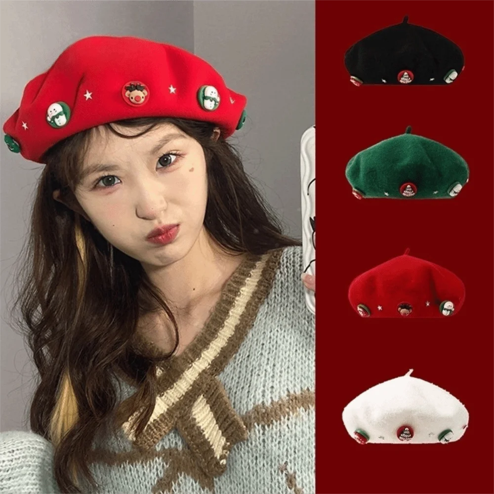 Retro Woolen Christmas Beret Star Christmas Tree Octagonal Hat Warm Korean Style Wool Beret Winter
Retro Woolen Christmas Beret Star Christmas Tree Octagonal Hat Warm Korean Style Wool Beret Winter