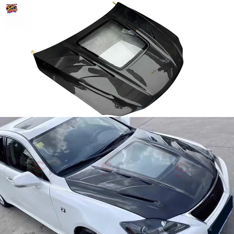 Suitable forLexus IS250 300 06-12 carbon fiber hood with transparent glass front cover
Suitable forLexus IS250 300 06-12 carbon fiber hood with transparent glass front cover