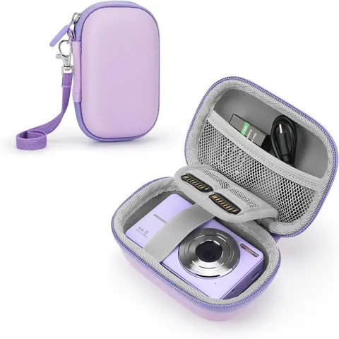 Shockproof Camera Case for KODAK PIXPRO FZ55 And More Model - EVA Shell with Plush Padding, SD Card Storage Travel Carry Bag