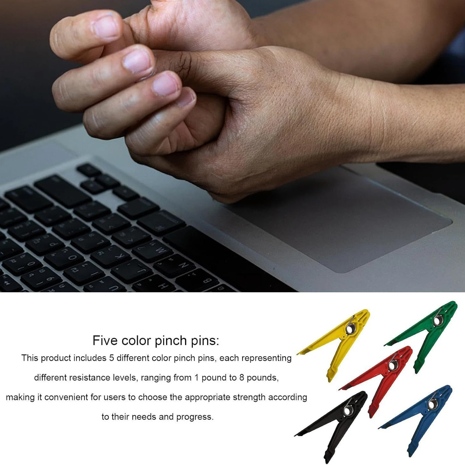 5Pcs Finger Thumb Exerciser Finger Strengthener Pinch Clips Finger Exerciser & Hand Equipment for Conditioning
5Pcs Finger Thumb Exerciser Finger Strengthener Pinch Clips Finger Exerciser & Hand Equipment for Conditioning