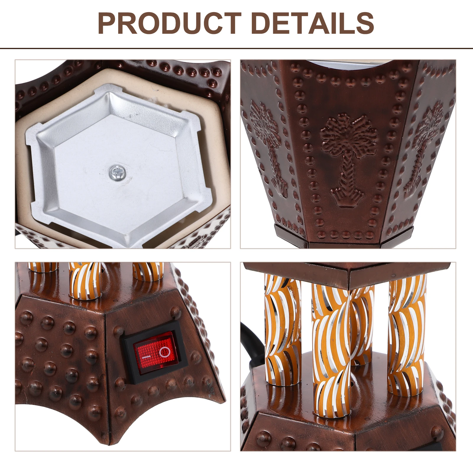 Electric Incense Burner Arabic Metal Censer Household Aroma Burner Decorative Electric Incense Stove Purify Air Us Plug
Electric Incense Burner Arabic Metal Censer Household Aroma Burner Decorative Electric Incense Stove Purify Air Us Plug