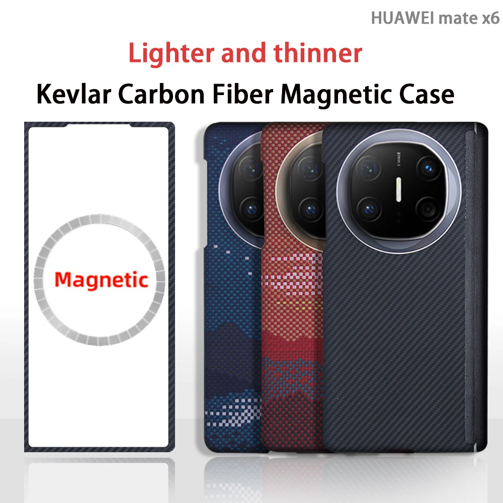 For HUAWEI Mate X6 Case, Compatible with MagSafe, Slim & Light HUAWEI Mate X6 Case with Caseless Touch Feeling,Aramid Fiber Made
For HUAWEI Mate X6 Case, Compatible with MagSafe, Slim & Light HUAWEI Mate X6 Case with Caseless Touch Feeling,Aramid Fiber Made