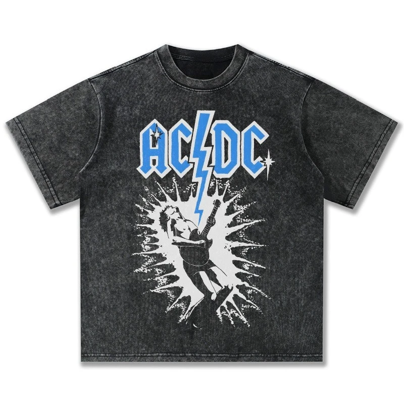 2025 с коротким рукавом AC/DC Band, американский рок, ретро-принт, свободная модная брендовая хлопковая летняя футболка с короткими рукавами
2025 с коротким рукавом AC/DC Band, американский рок, ретро-принт, свободная модная брендовая хлопковая летняя футболка с короткими рукавами