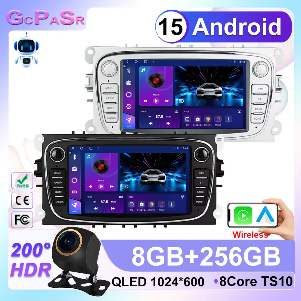 Car Radio Android Stereo For Ford Focus Mondeo S-Max C-Max Galaxy Kuga 2008-2011 Carplay Auto WIFI 7inch Multimedia 2 Din Player
Car Radio Android Stereo For Ford Focus Mondeo S-Max C-Max Galaxy Kuga 2008-2011 Carplay Auto WIFI 7inch Multimedia 2 Din Player