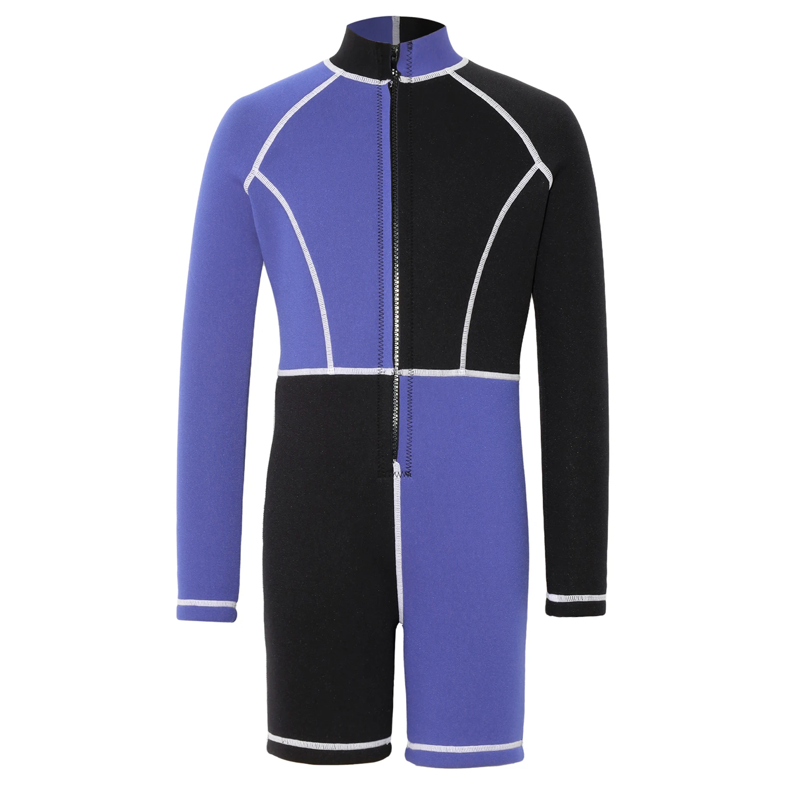 Kids Girls Boys Swim Leotard Color Block Wetsuit Zipper Jumpsuit Long Sleeve Thigh Length Bodysuit for Beach Scuba Snorkeling
Kids Girls Boys Swim Leotard Color Block Wetsuit Zipper Jumpsuit Long Sleeve Thigh Length Bodysuit for Beach Scuba Snorkeling