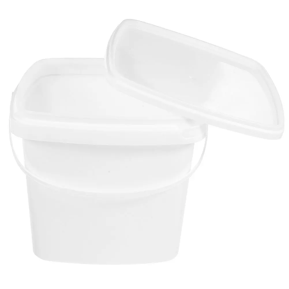 1pcs Square Plastic Bucket 1L White Handled Storage Container Portable Water Ice Milk Bucket With Lid Safe Easy Wash Garden Home
1pcs Square Plastic Bucket 1L White Handled Storage Container Portable Water Ice Milk Bucket With Lid Safe Easy Wash Garden Home