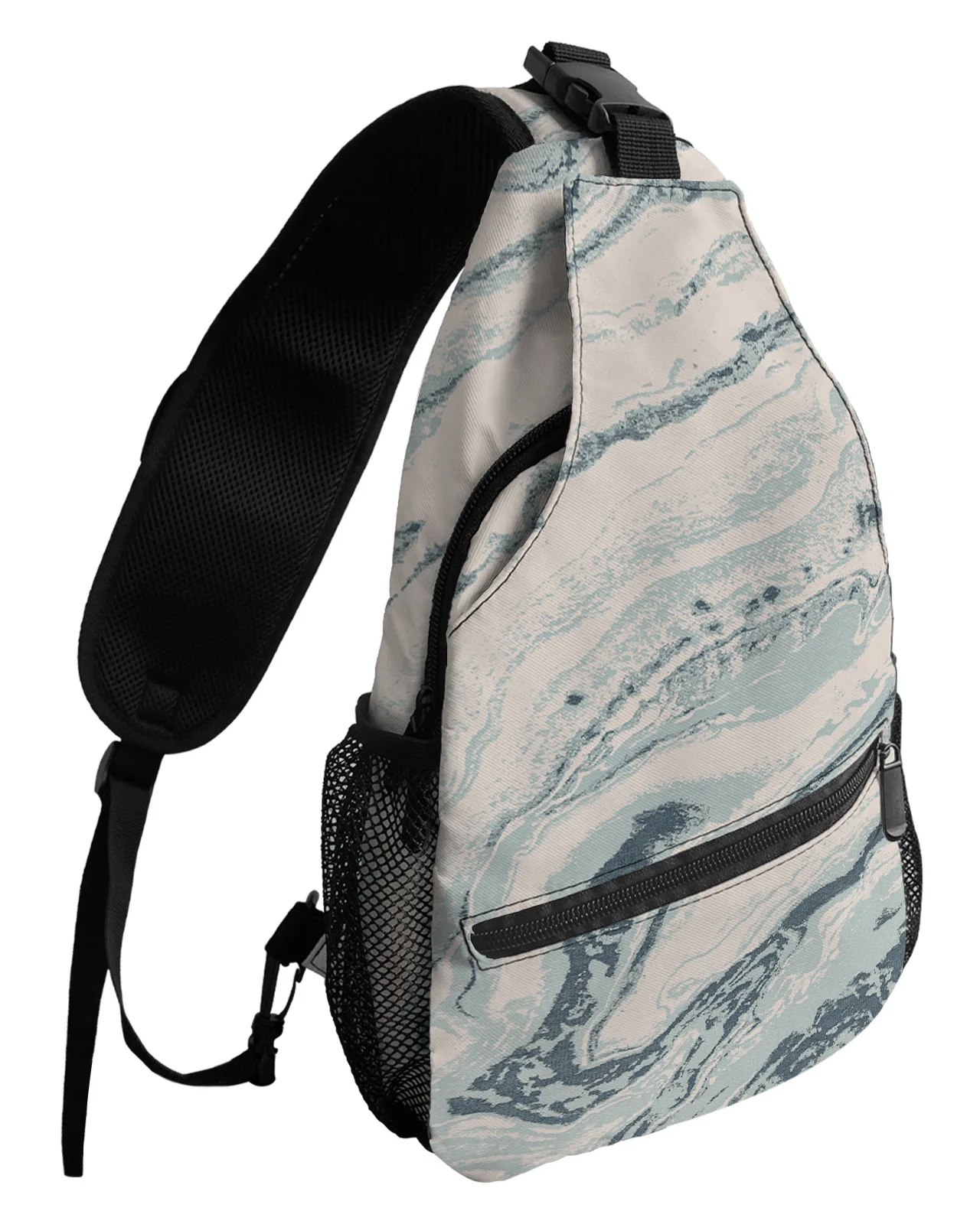 Geometric Abstract Light Blue Fluid Art Chest Bags For Women Men Waterproof Messenger Bags Sport One Shoulder Crossbody Bag
Geometric Abstract Light Blue Fluid Art Chest Bags For Women Men Waterproof Messenger Bags Sport One Shoulder Crossbody Bag