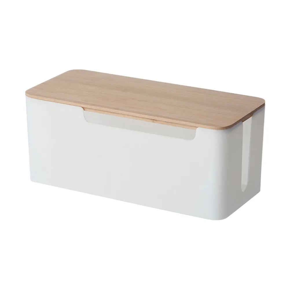 Bamboo Cover Cable Management Box Simple Easy Install Large Capacity Wire Storage Organizer for Power Cords Data Cables Sockets
Bamboo Cover Cable Management Box Simple Easy Install Large Capacity Wire Storage Organizer for Power Cords Data Cables Sockets