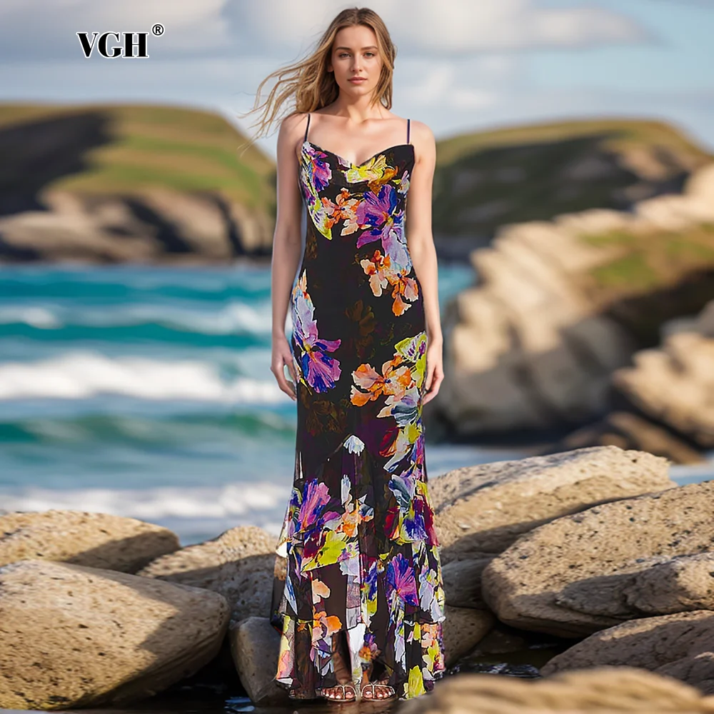 VGH Colorblack Prinitng Camisole Dresses For Women Sqaure Collar Sleeveless Backless High Waist Slimming Long Dress Female New
VGH Colorblack Prinitng Camisole Dresses For Women Sqaure Collar Sleeveless Backless High Waist Slimming Long Dress Female New