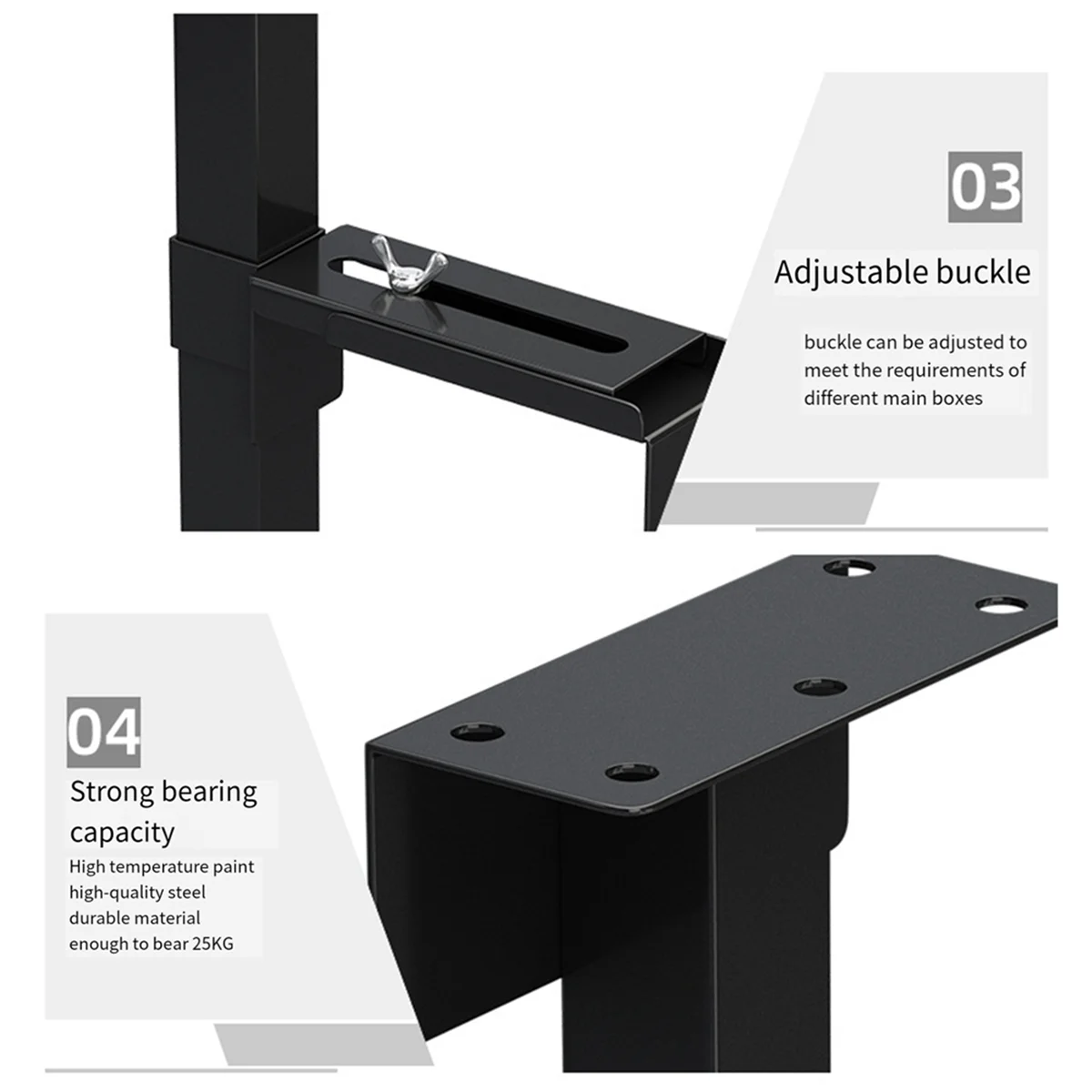 Universal PC Case Holder Adjustable Host Box Stand Versatile Under Desk or Wall Side Mount, Cpu Stand Lift BlackJAS 
Universal PC Case Holder Adjustable Host Box Stand Versatile Under Desk or Wall Side Mount, Cpu Stand Lift BlackJAS