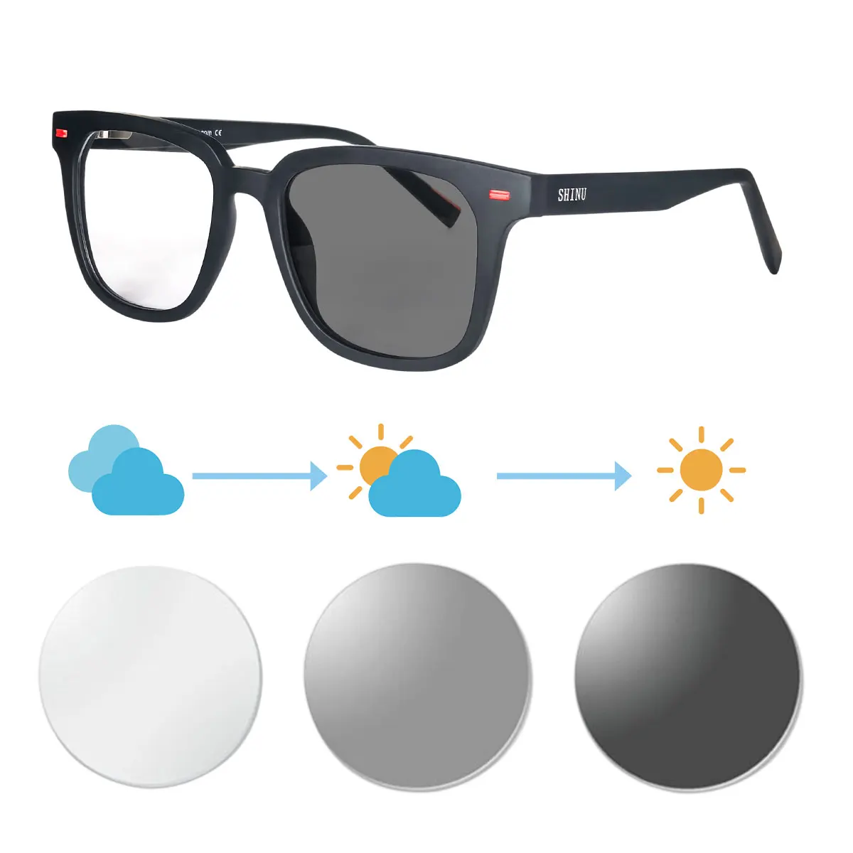Фотохромные очки SHINU, прогрессивные мультифокальные очки для ближнего и дальнего уровня, мультифокусные очки с блокировкой синего света
Фотохромные очки SHINU, прогрессивные мультифокальные очки для ближнего и дальнего уровня, мультифокусные очки с блокировкой синего света
