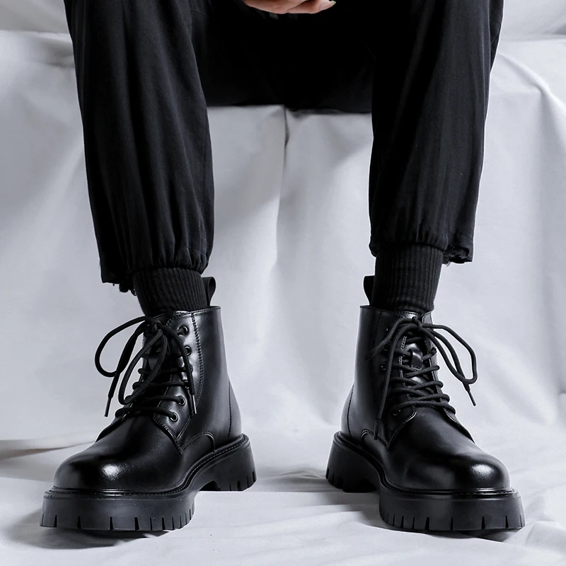 Ankle Boots Men Fall 2023 New Genuine Leather Platform Chelsea Boots Men Fashion British Style Thick Sole Mid Top Lace Up Boots
Ankle Boots Men Fall 2023 New Genuine Leather Platform Chelsea Boots Men Fashion British Style Thick Sole Mid Top Lace Up Boots